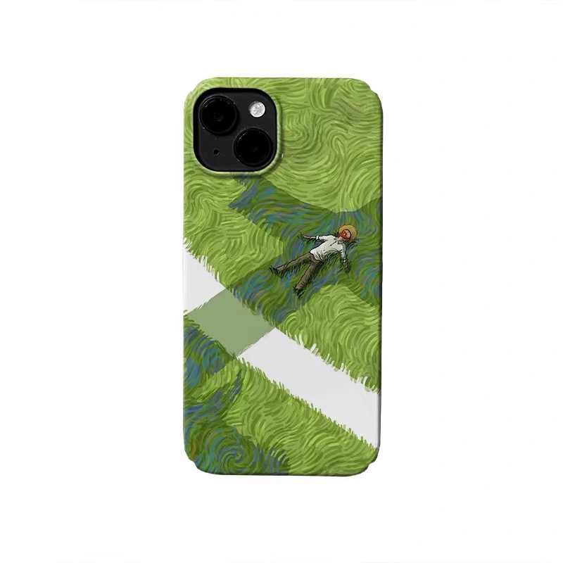 Phone Cases Xr Boys - Green Lawn Resting Boy Phone Case