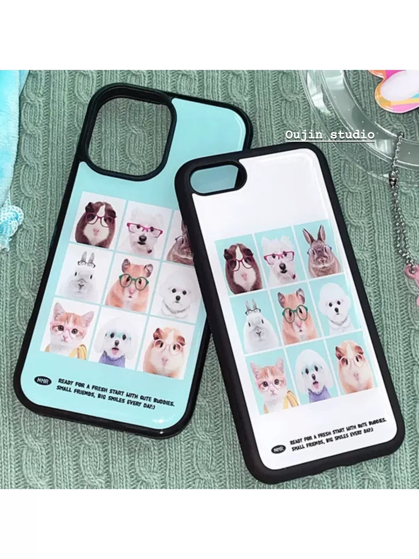 Phone Cases Kawaii - Korean Cute Animal Head Stickers Kawaii