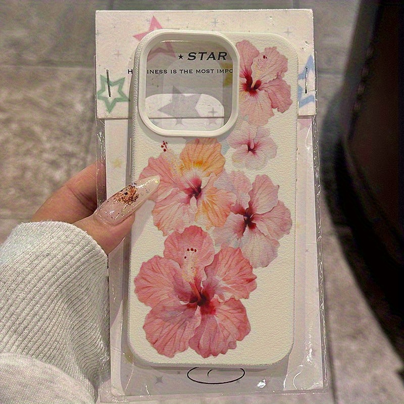 Phone Cases Art - Stylish Watercolor Hibiscus Design TPU Phone