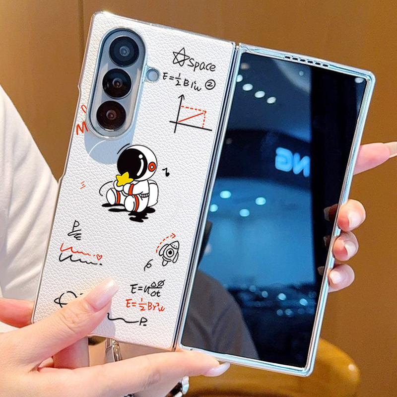 Phone Cases Leather - Astronaut Pattern PU Leather Phone Case