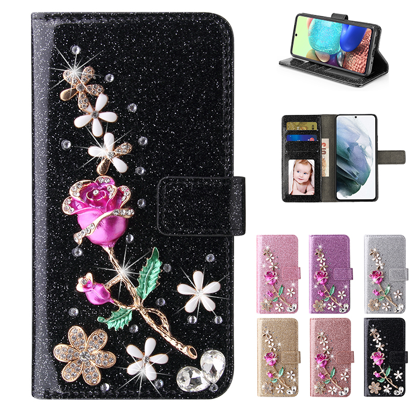 Phone Cases Ugly - Glitter Wallet Leather Case For iPhone