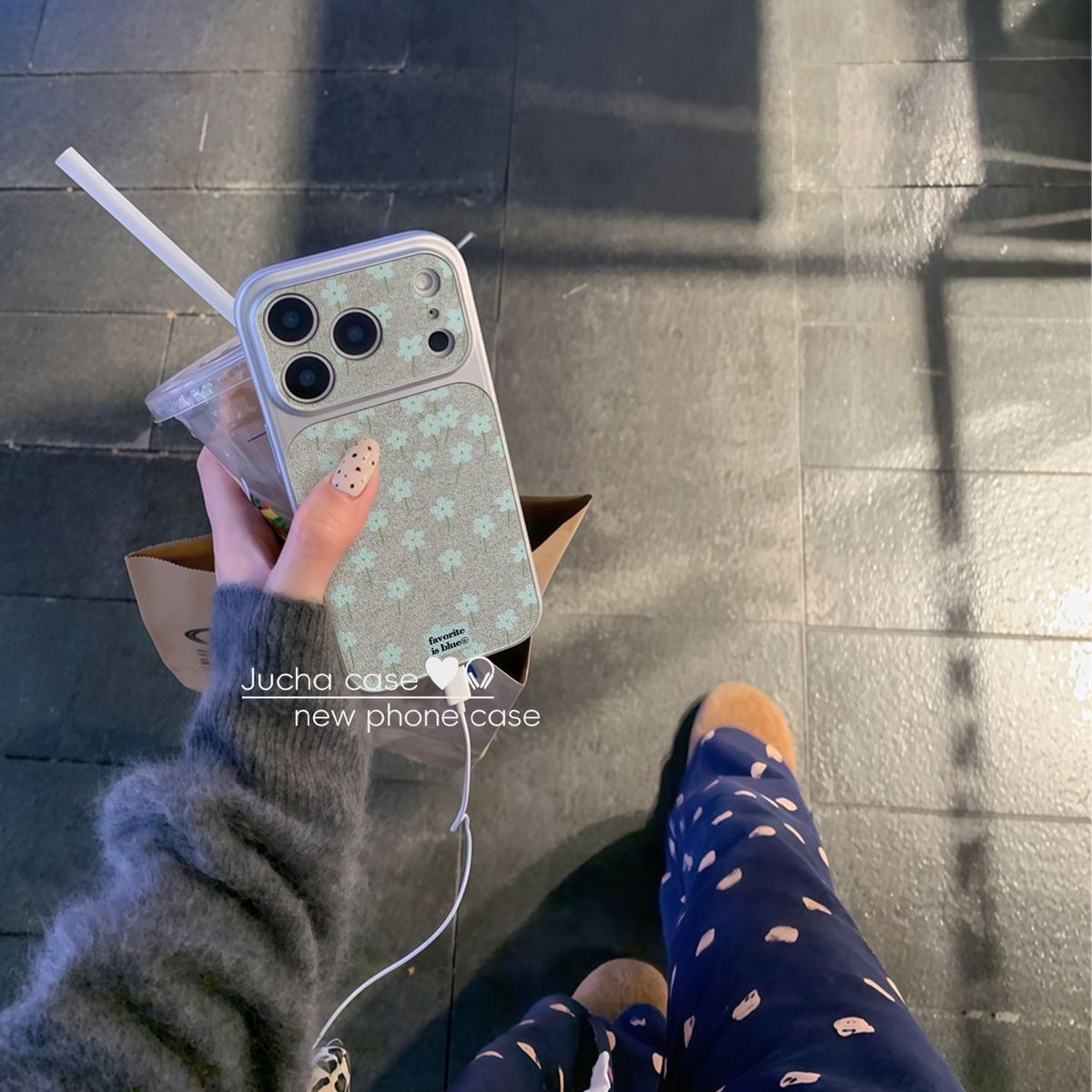 Phone Cases Leather - INS Korean Creative White Flower Advenced