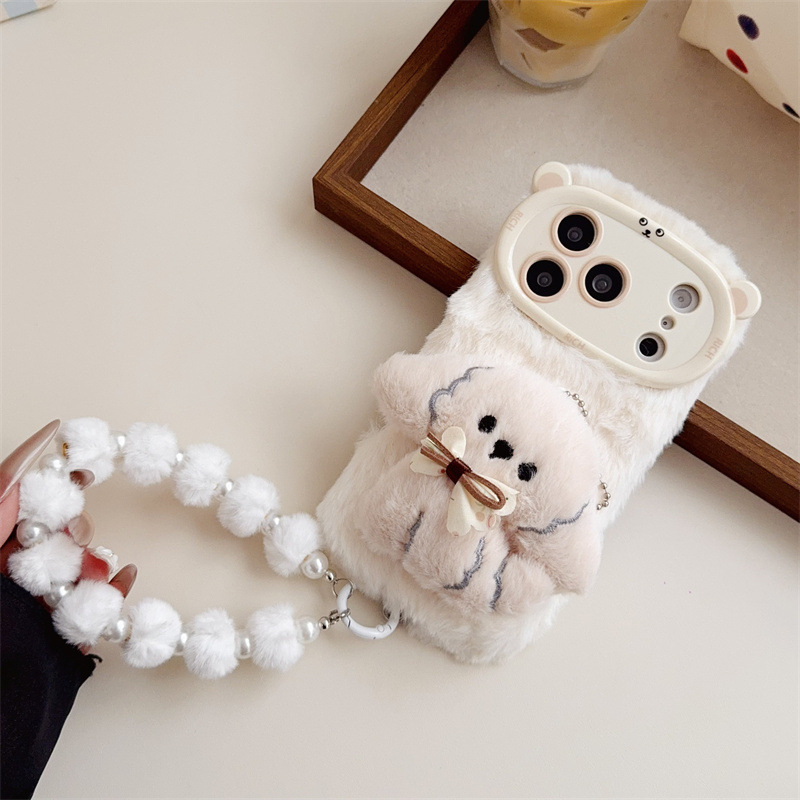 3D Cartoon Bowknot Puppy Warm  - Phone Cases For Iphone 11 ulasan dan harga