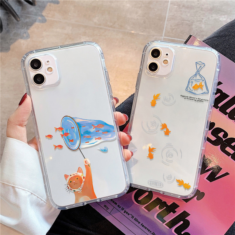 Lovely Fishes Clear Phone Case - Phone Cases For Iphone 11 ulasan dan harga