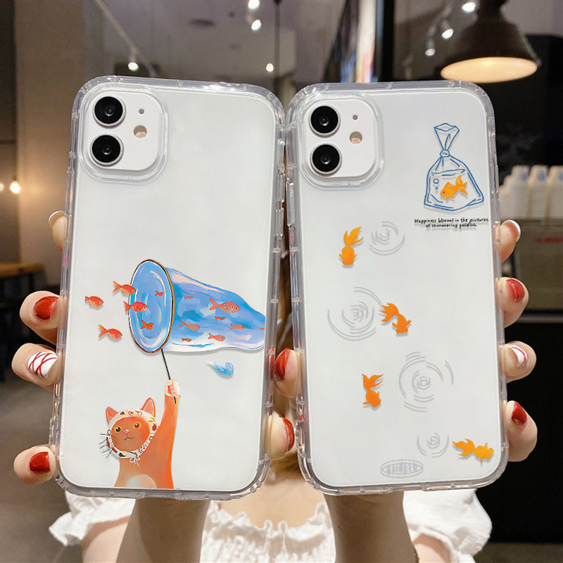 Lovely Fishes Clear Phone Case - Phone Cases For Iphone 11 ulasan dan harga