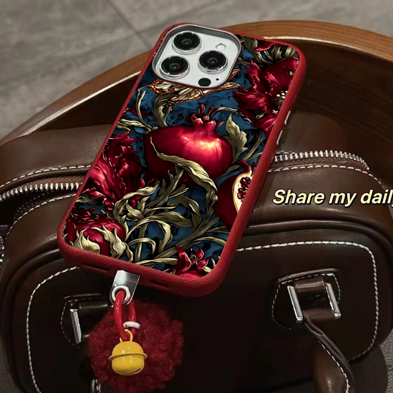 Vintage Pomegranate TPU Art Ph - Phone Cases Art ulasan dan harga