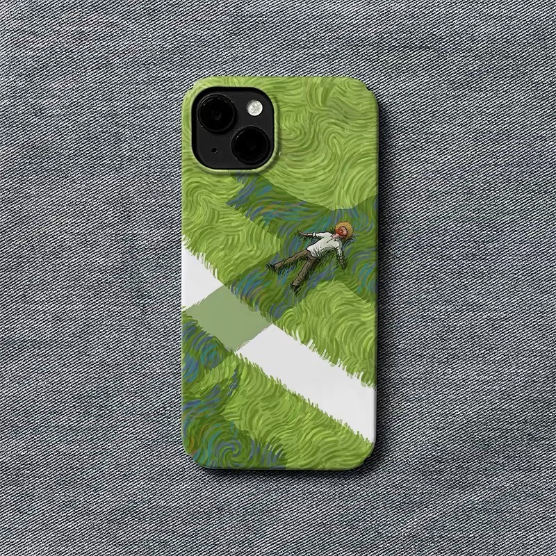 Green Lawn Resting Boy Phone C - Phone Cases Xr Boys ulasan dan harga