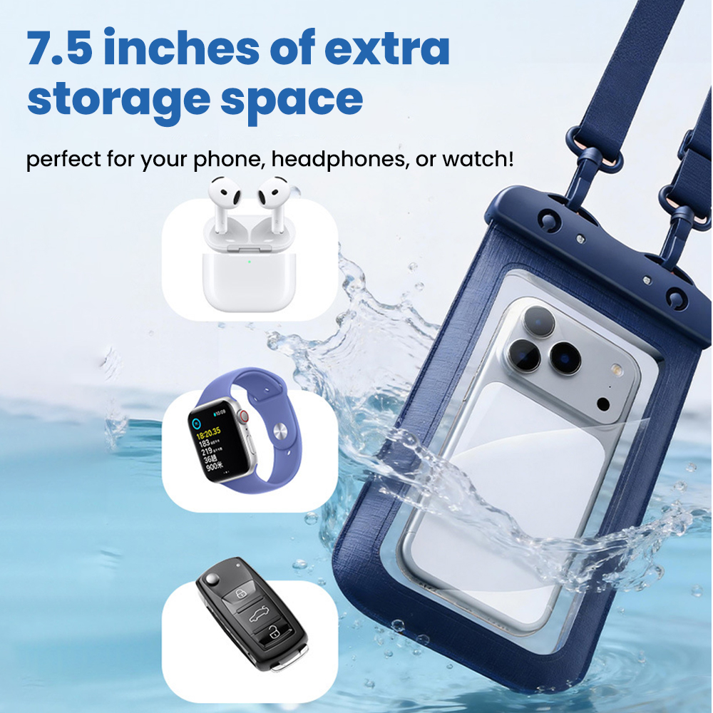 7.5Inc PVC Transparent Waterpr - Phone Cases Beach ulasan dan harga