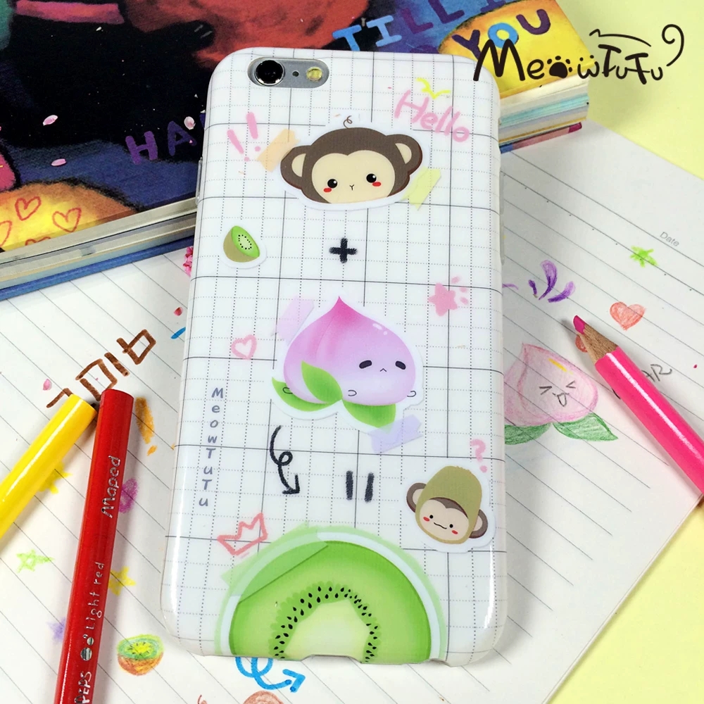 Cute Monkey Peach Kiwi Kawaii  - Phone Cases Kawaii ulasan dan harga