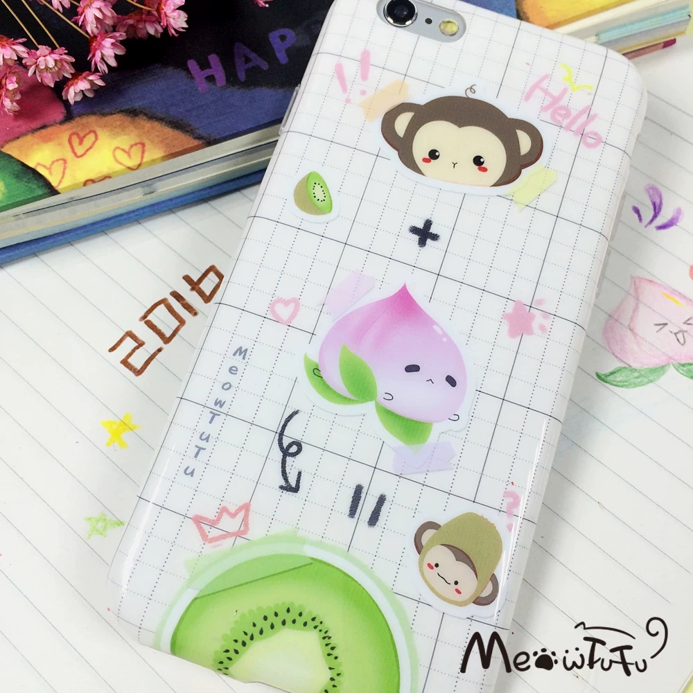 Cute Monkey Peach Kiwi Kawaii  - Phone Cases Kawaii ulasan dan harga