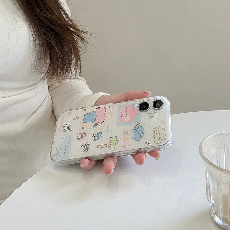 Cute Cartoon Elephant Grabbing - Phone Cases Kawaii ulasan dan harga