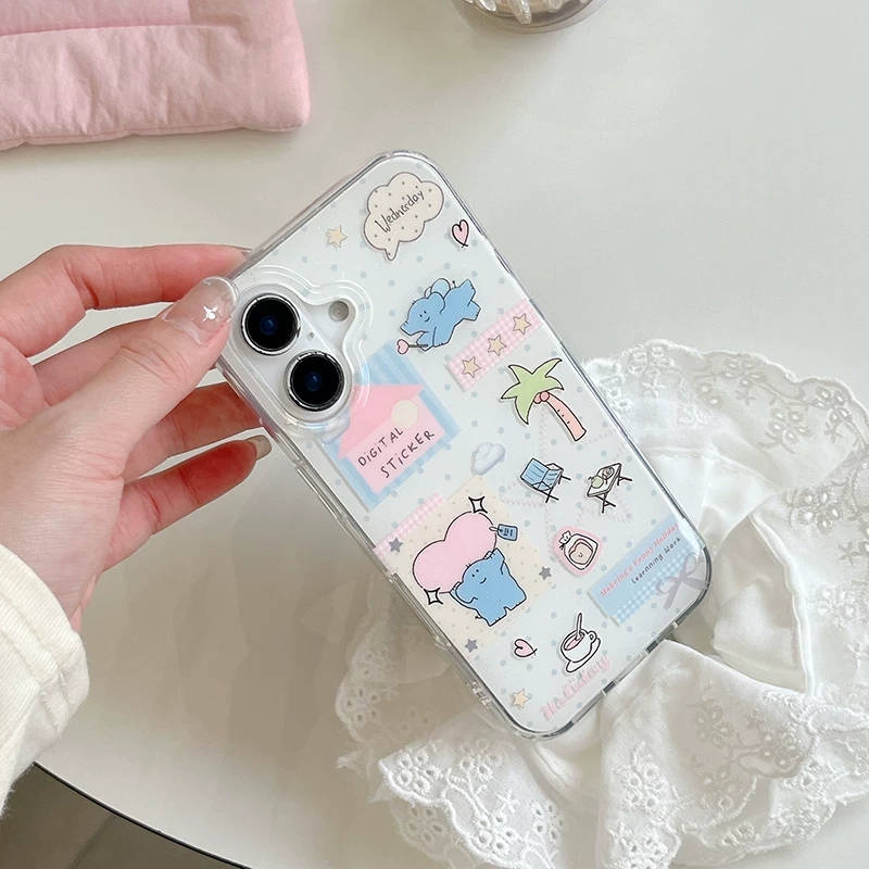 Cute Cartoon Elephant Grabbing - Phone Cases Kawaii ulasan dan harga