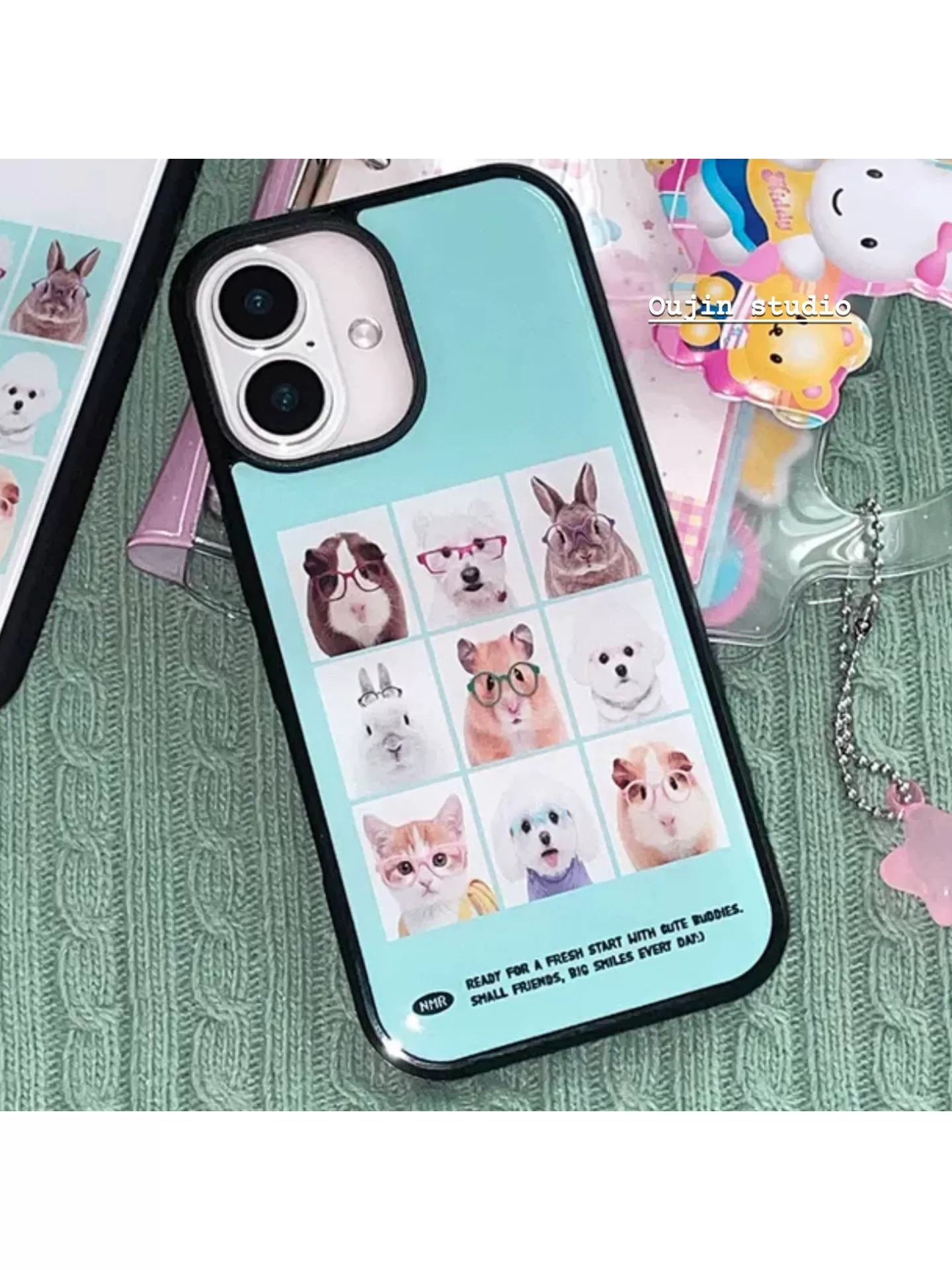 Korean Cute Animal Head Sticke - Phone Cases Kawaii ulasan dan harga