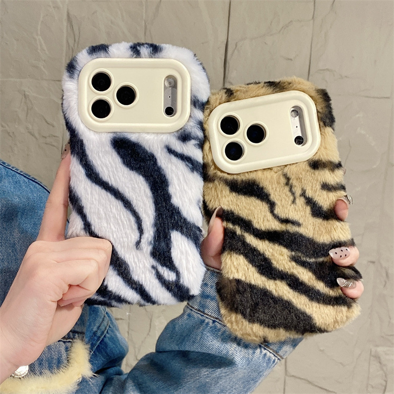 Luxury Zebra Pattern Fluffy Pl - Phone Cases For Iphone 11 ulasan dan harga