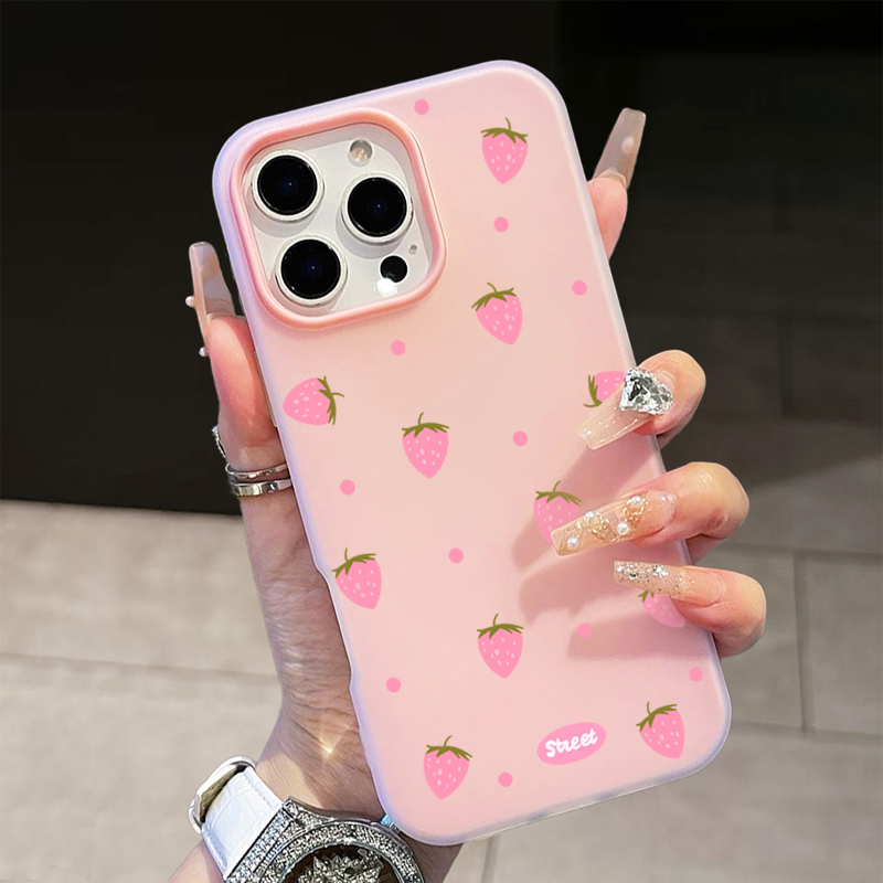 Sweet Pink Strawberry Pattern  - Phone Cases For Iphone 11 ulasan dan harga