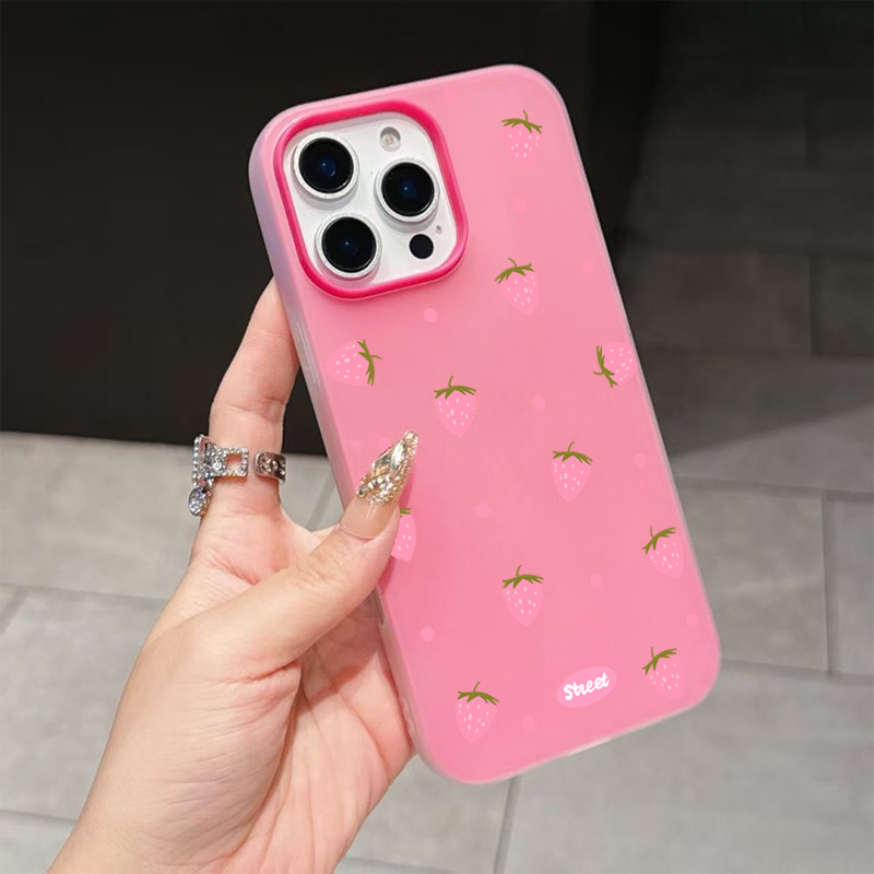 Sweet Pink Strawberry Pattern  - Phone Cases For Iphone 11 ulasan dan harga