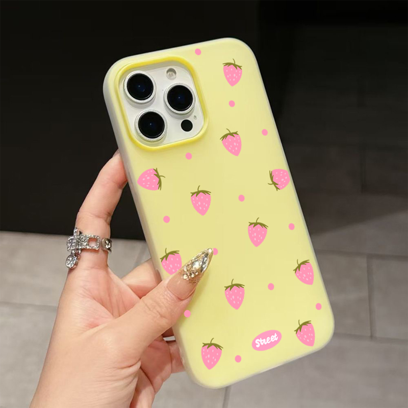 Sweet Pink Strawberry Pattern  - Phone Cases For Iphone 11 ulasan dan harga