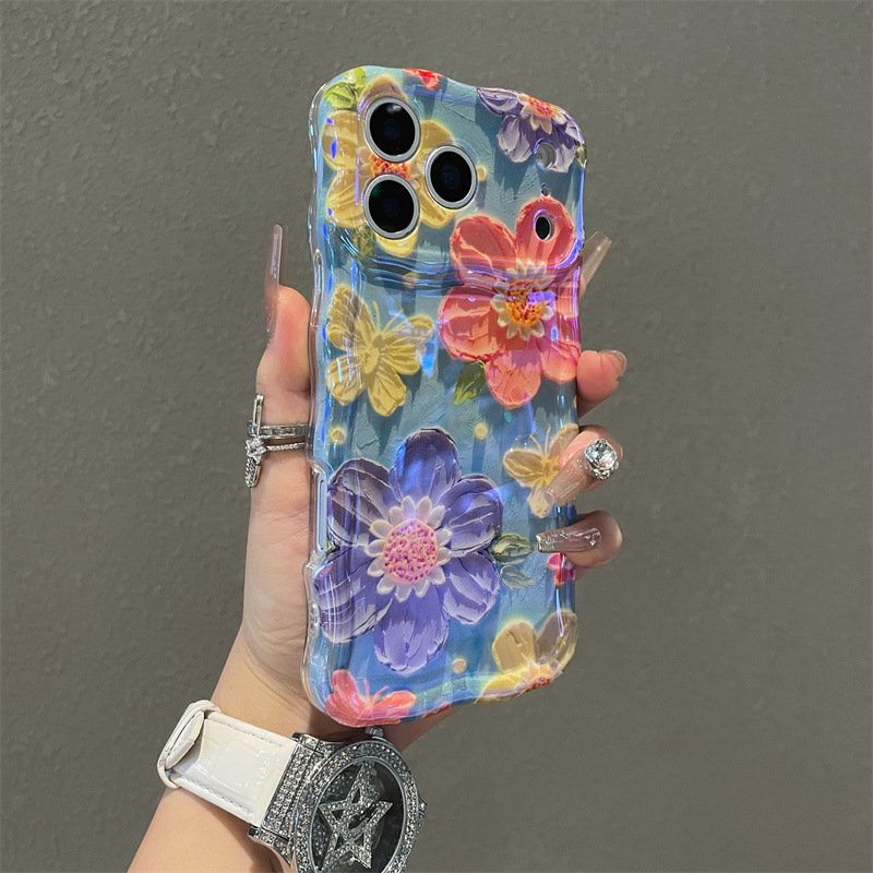 Luxury Blue Light Oil Painting - Phone Cases Art ulasan dan harga