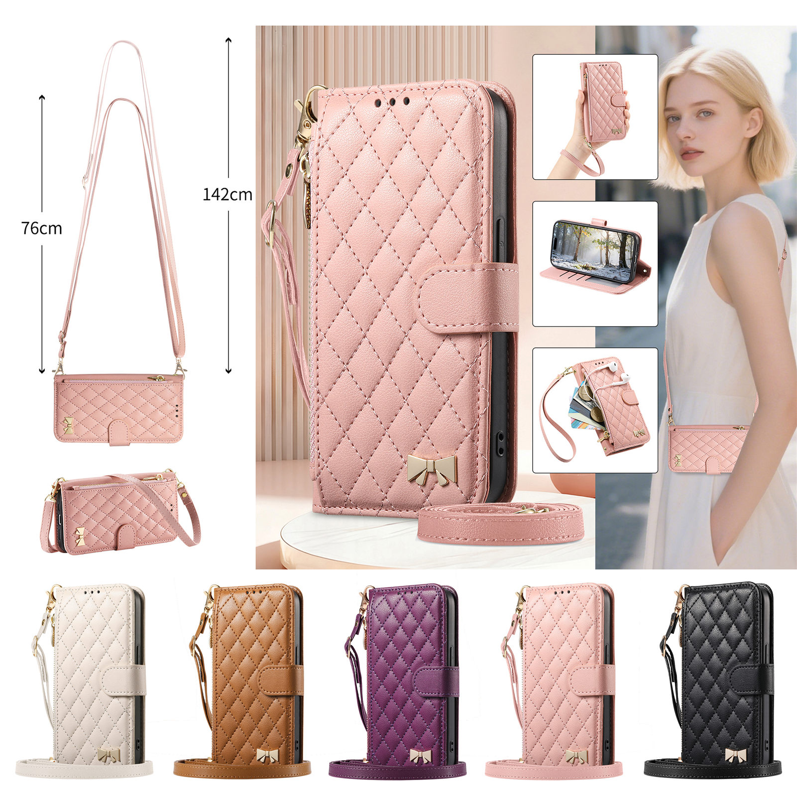 PU Leather Crossbody Flip Wall - Phone Cases Realme ulasan dan harga