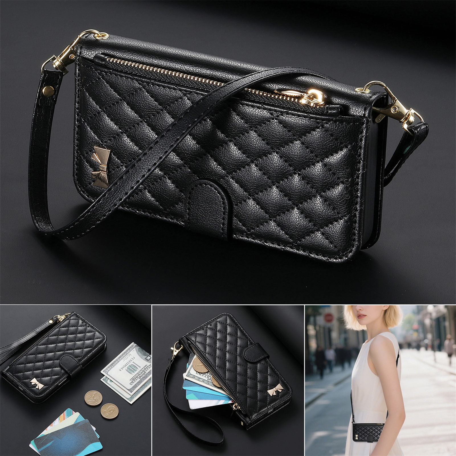 PU Leather Crossbody Flip Wall - Phone Cases Realme ulasan dan harga