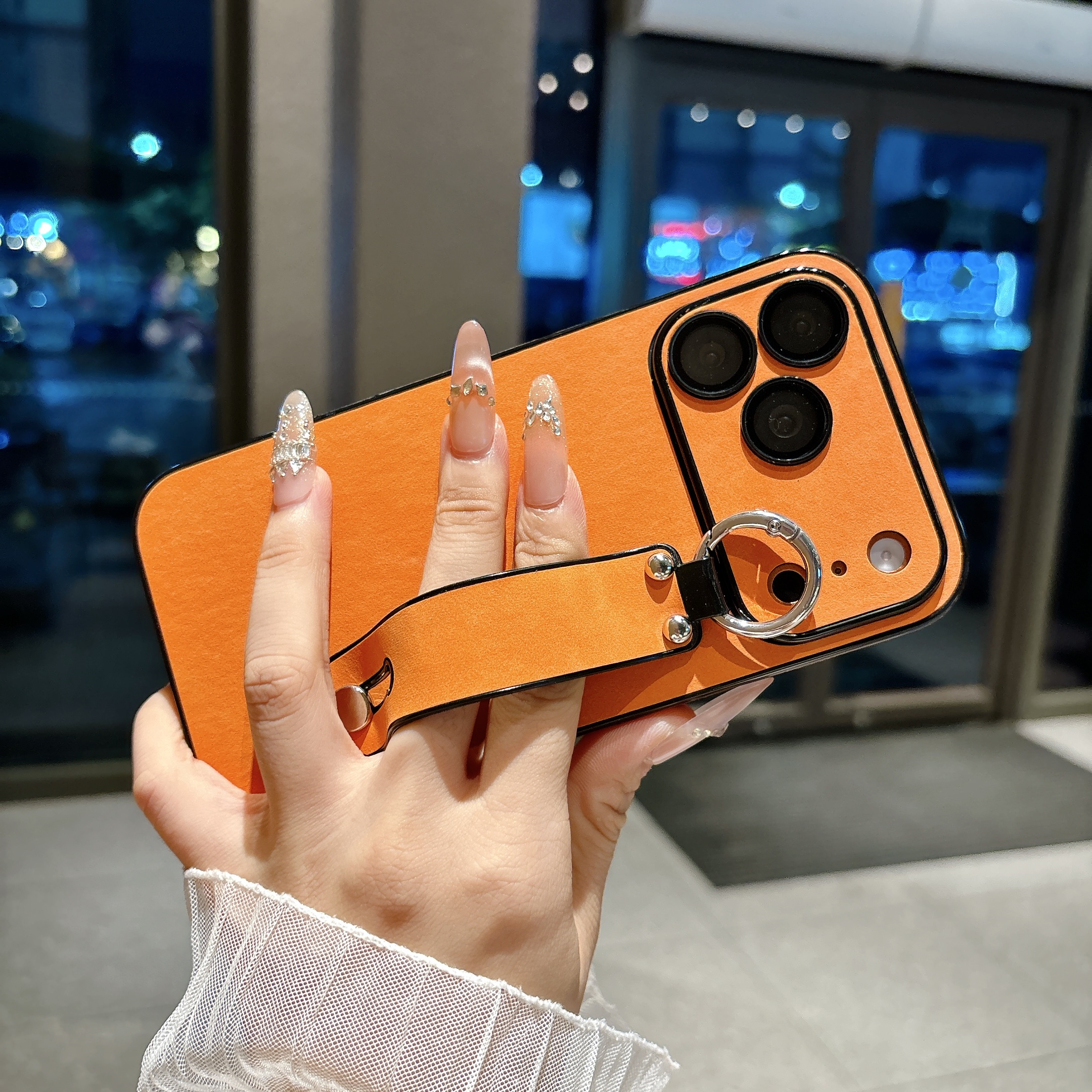Suede Leather Wrist Strap Hold - Phone Cases Leather ulasan dan harga