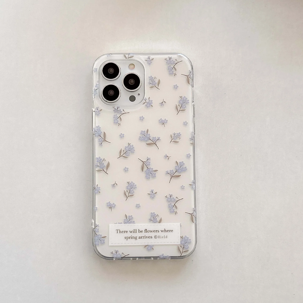 Pink and Blue White Flowers Fl - Phone Cases Art ulasan dan harga