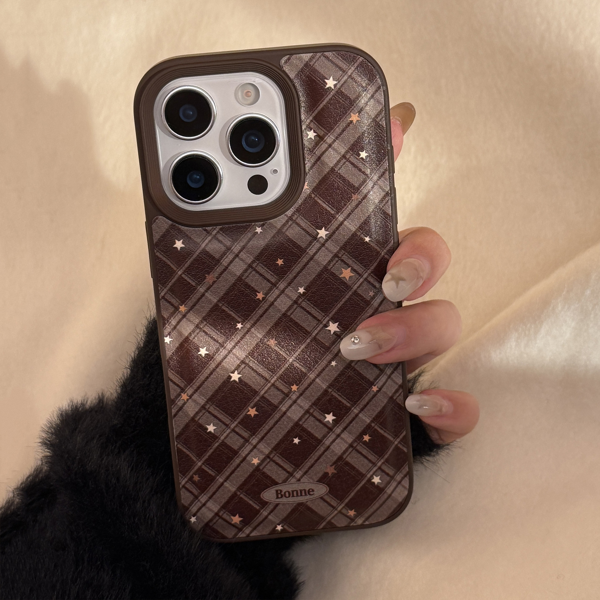 Korean Geometric Checkered Pat - Phone Cases Leather ulasan dan harga