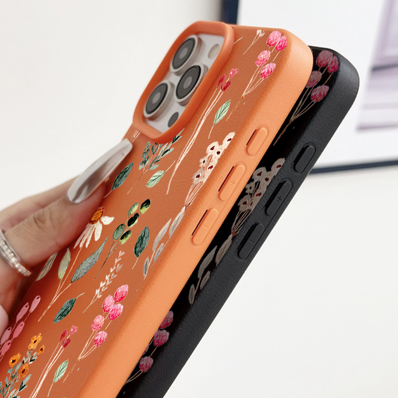 Colorful Plants Printed Leathe - Phone Cases Leather ulasan dan harga
