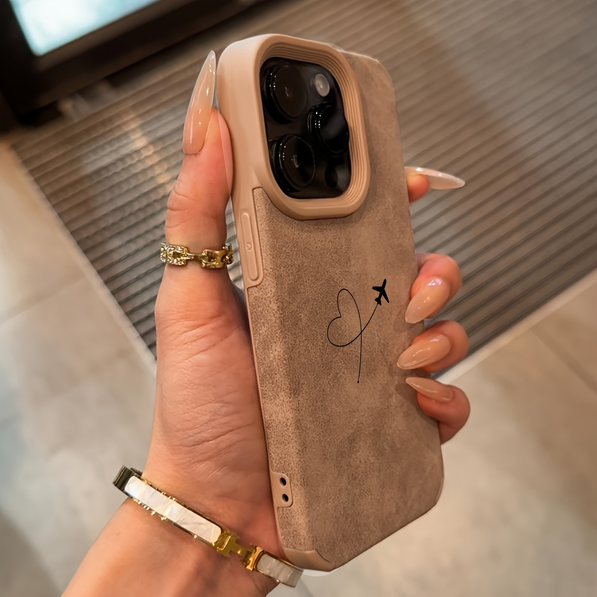 Airplane Route Love Heart Desi - Phone Cases Beach ulasan dan harga