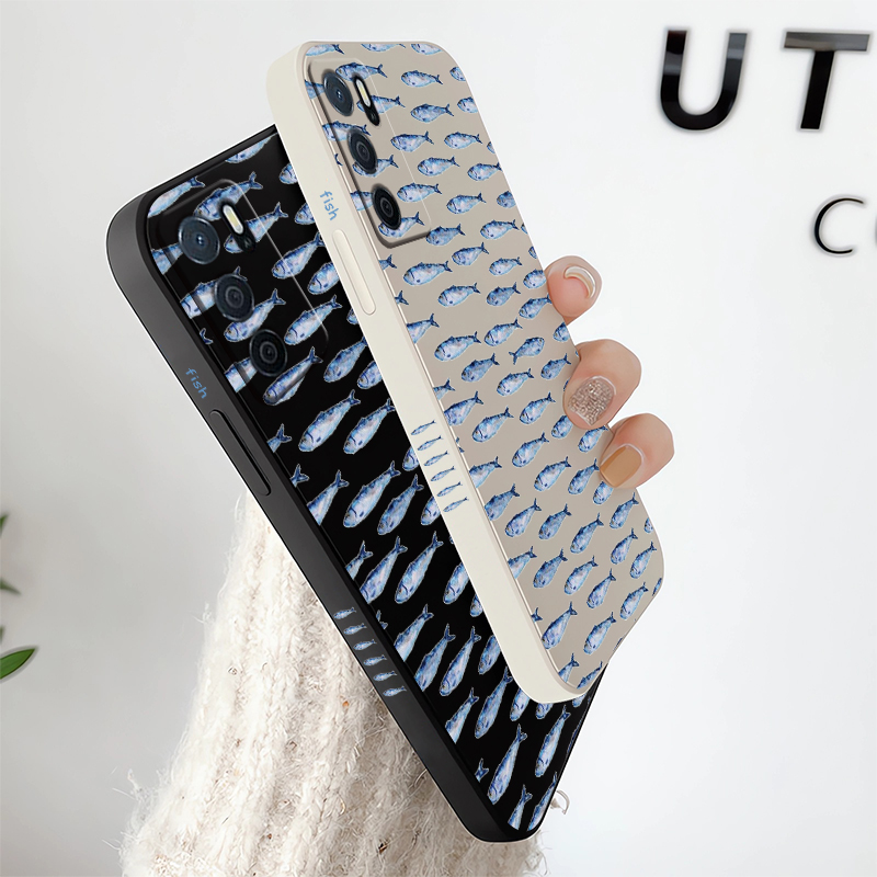 Reno 15 Fish Print Phone Case  - Phone Cases Oppo ulasan dan harga