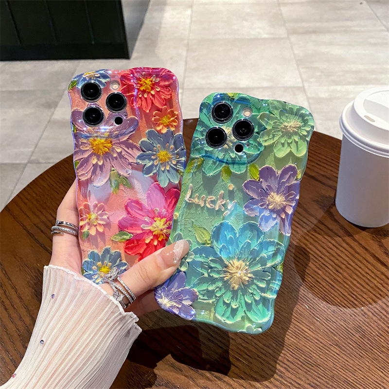 Retro Blue Light Oil Painting  - Phone Cases Art ulasan dan harga