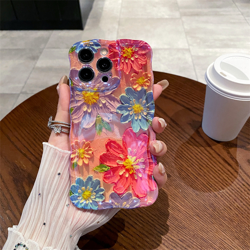 Retro Blue Light Oil Painting  - Phone Cases Art ulasan dan harga