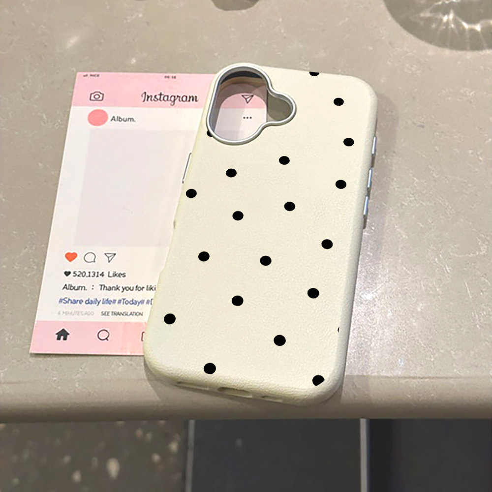 Minimalist Black Polka Dot Pho - Phone Cases Leather ulasan dan harga