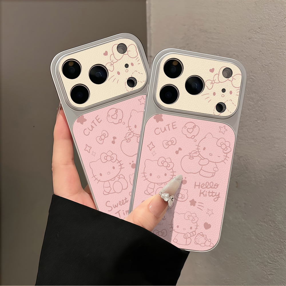 Line art Hello Kitty Cute Phon - Phone Cases Leather ulasan dan harga